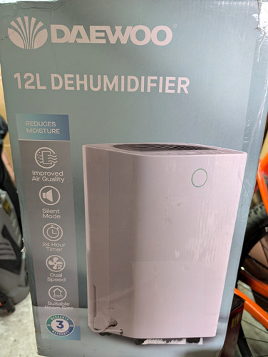 Daewoo 12l white dehumidifier - 12l,